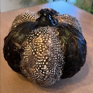 Art Deco Feather and Sequin Pumpkin